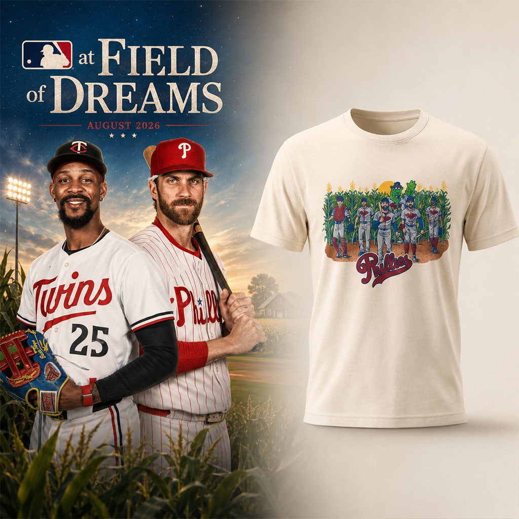 Philadelphia Phillies Field of Dreams Game 2026 T-Shirt Phillies Merch Gifts For Fans - Merchluma