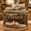 Farmer Shoes Country Farm Life Loafers Harvest Tractor Gifts Ideas For Fathers - Merchluma