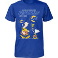 Charlie Brown And Snoopy Los Angeles Rams T-Shirt Los Angeles Football Merch Gifts For Fans - Merchluma