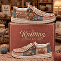Knitting Never Unravel Shoes Cute Yarn Lover Merch Birthday Gift For Daughters - Merchluma