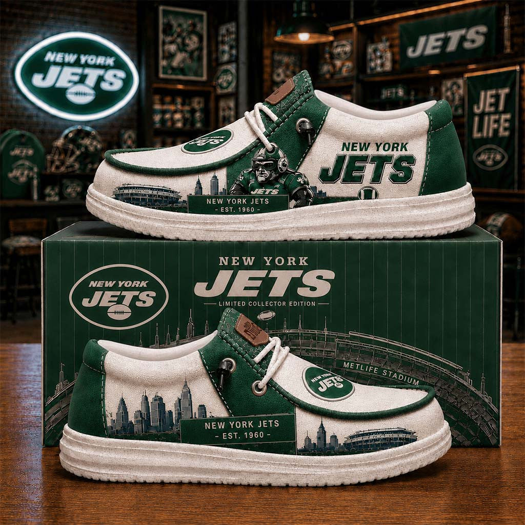 New York Jets Shoes Game Day Shoes NY Jets Merch Cool Gift For Football Lovers - Merchluma
