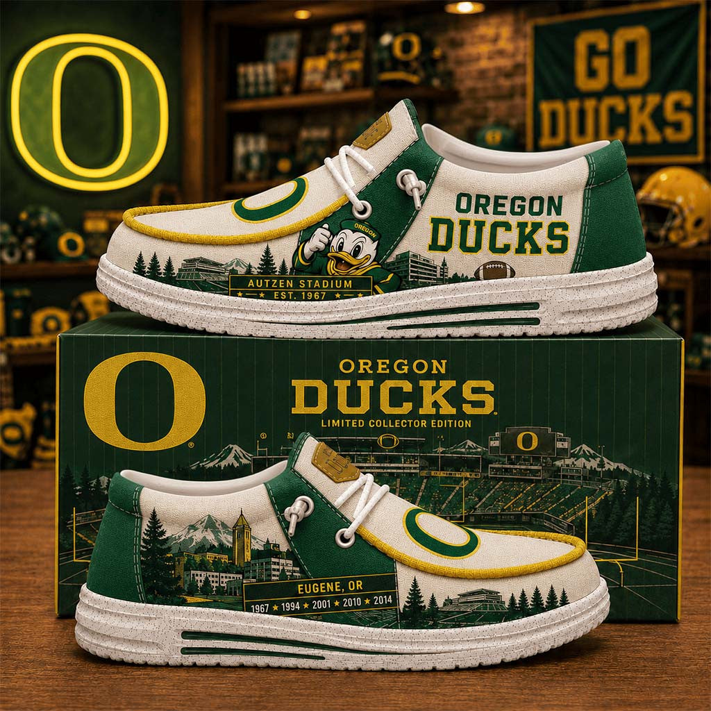 Oregon Ducks Autzen Stadium Shoes Oregon Ducks Merch 2026 Gift Ideas For Football Lovers - Merchluma