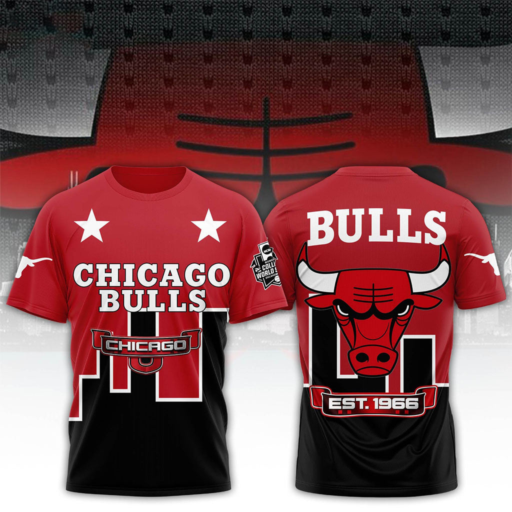 Chicago Bulls Skyline Basketball Shirt Chicago Bulls Merch Basketball Enthusiast Gifts - Merchluma