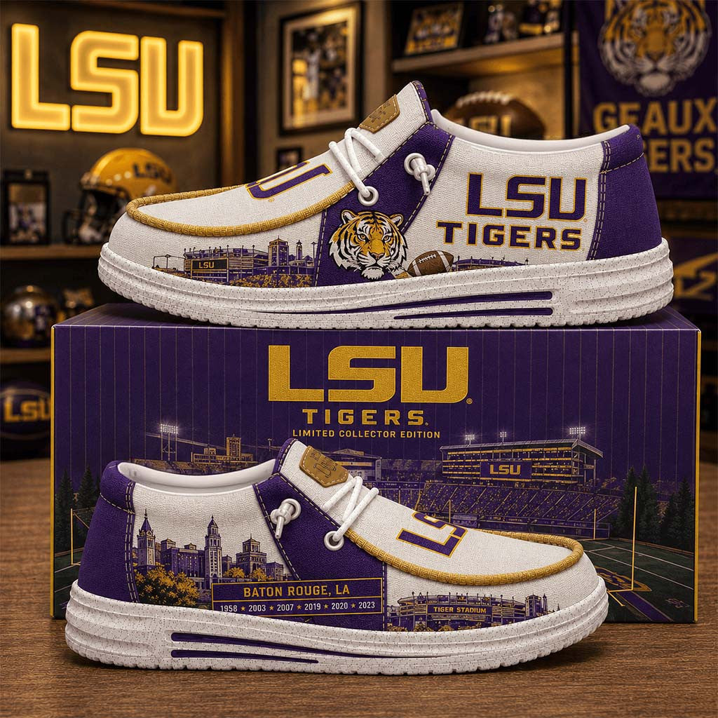 LSU Tigers Shoes 2026 Game Day Shoes LSU Tigers Merch Present For Football Lovers - Merchluma