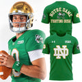 Notre Dame Fighting Irish Green Football T-Shirt Fighting Irish Merch Gifts For Football Fan - Merchluma