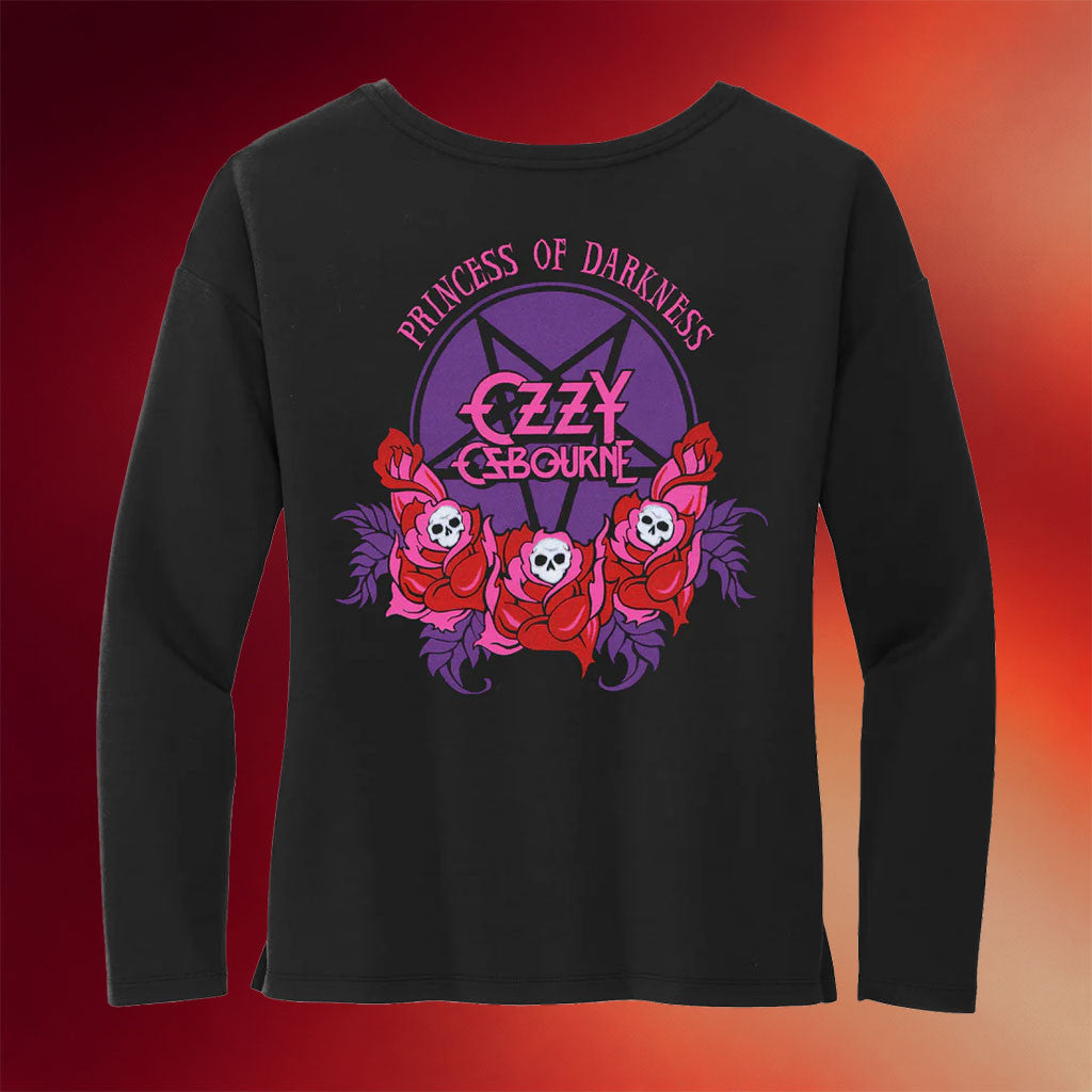 Ozzy Osbourne Merch 2026 Princess of Darkness Long Sleeve T-Shirt Best Gifts For Mom - Merchluma