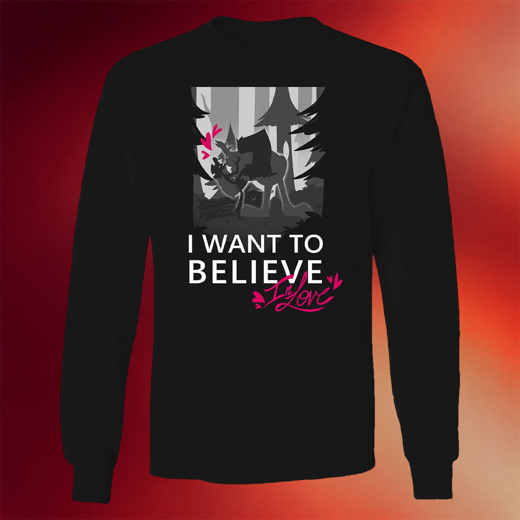 Shark Robot Merch 2026 Spindlehorse I Wanna Believe Long Sleeve Shirt Boyfriend Gifts - Merchluma