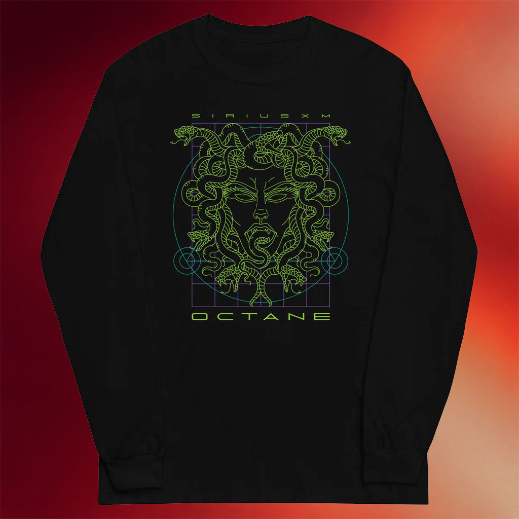 SiriusXM Octane Merch Octane Medusa Long Sleeve T-shirt SiriusXM Merch Gift Ideas For Dad - Merchluma