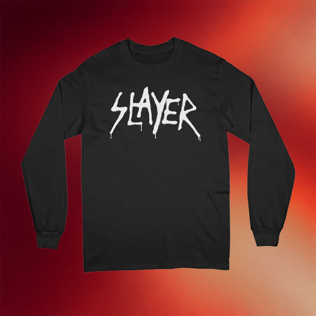Slayer Merch Spray Paint Logo Long Sleeve T-Shirt Slayer Shirt Good Gifts For Boyfriend - Merchluma