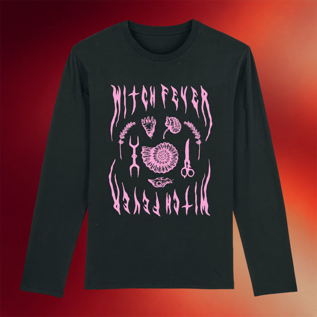 Witch Fever Merch Mirrored Long Sleeve T-Shirt Music Lover Gifts For Her - Merchluma