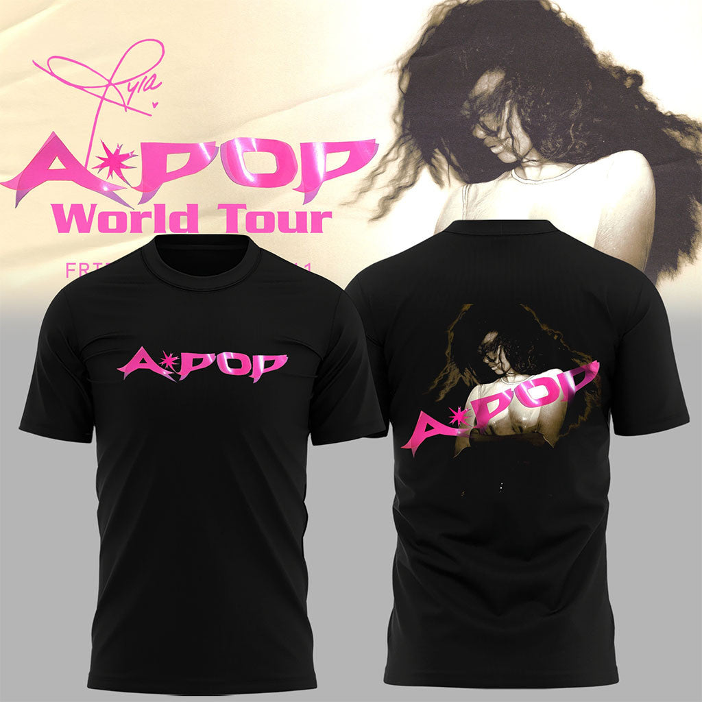 Tyla Apop World Tour 2026 T-Shirt Black Tyla Merch Music Concert Outfits Gift For Fans - Merchluma