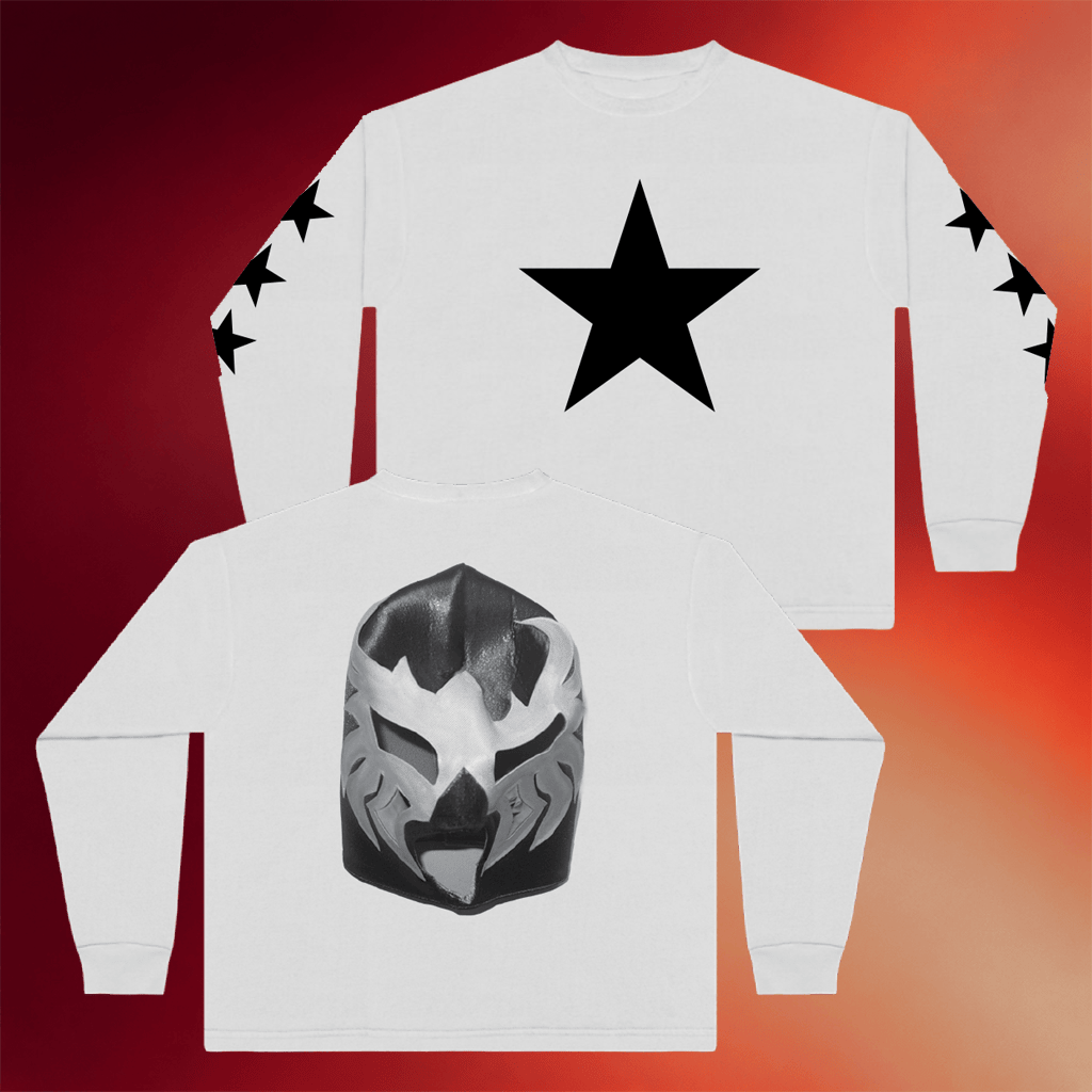 Kanye West Merch 2026 Mask Long Sleeve Shirt White YE Bully Merch Present For Rap Lovers - Merchluma