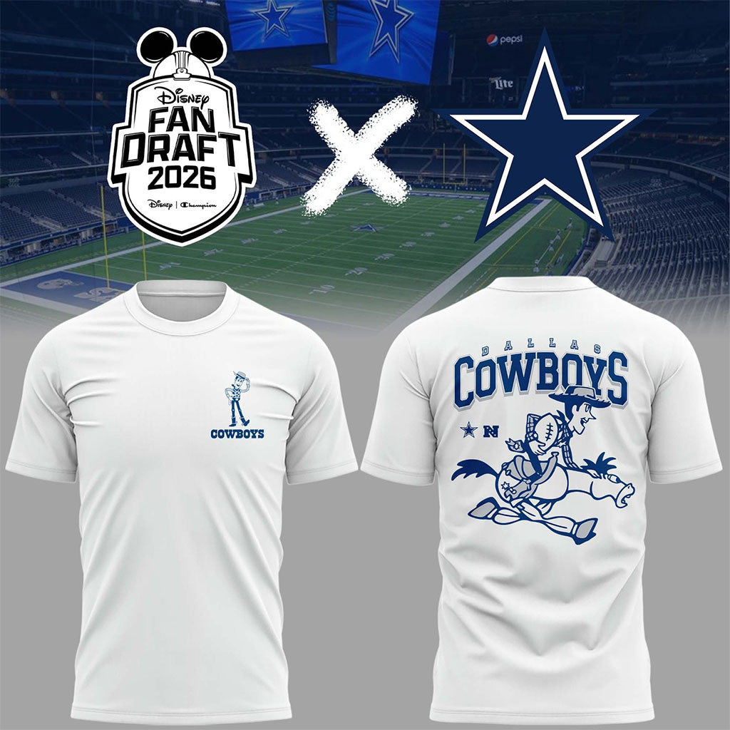 Dallas Cowboys Woody Toy Story Graphic Shirt White Dallas Cowboys Merch Gifts For Fans - Merchluma
