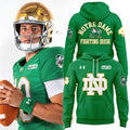 Notre Dame Fighting Irish Green Football Hoodie Fighting Irish Merch Football Lovers Gifts - Merchluma