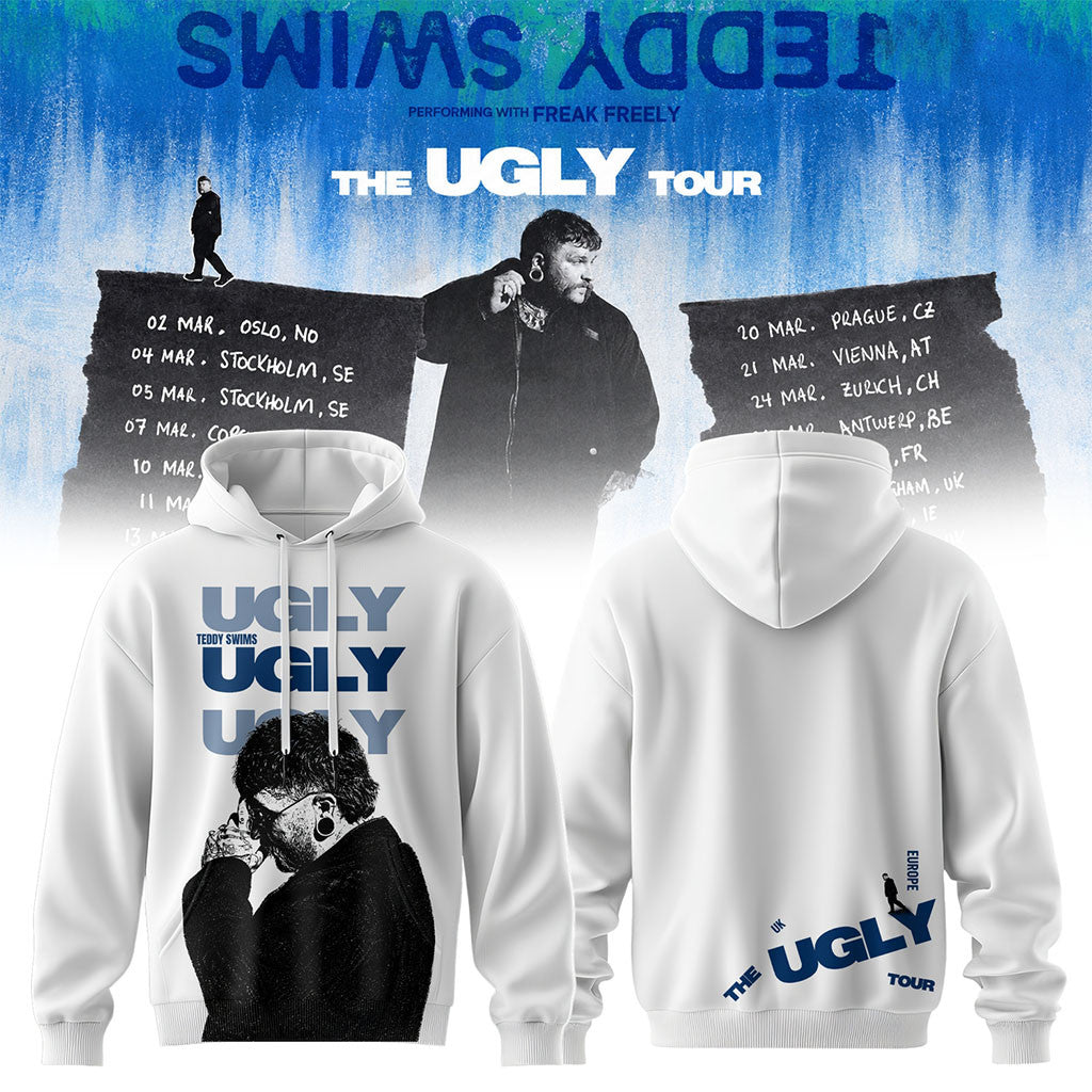 Teddy Swims Merch TS The Ugly Europe And UK Tour 2027 Hoodie Unique Gift For Music Lovers - Merchluma