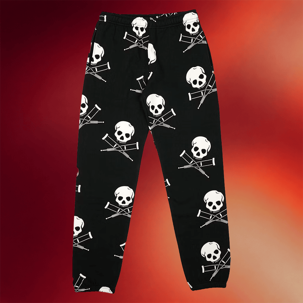 Jackass Merch Jackass Skull And Crutches Sweatpants Gifts For Friends - Merchluma