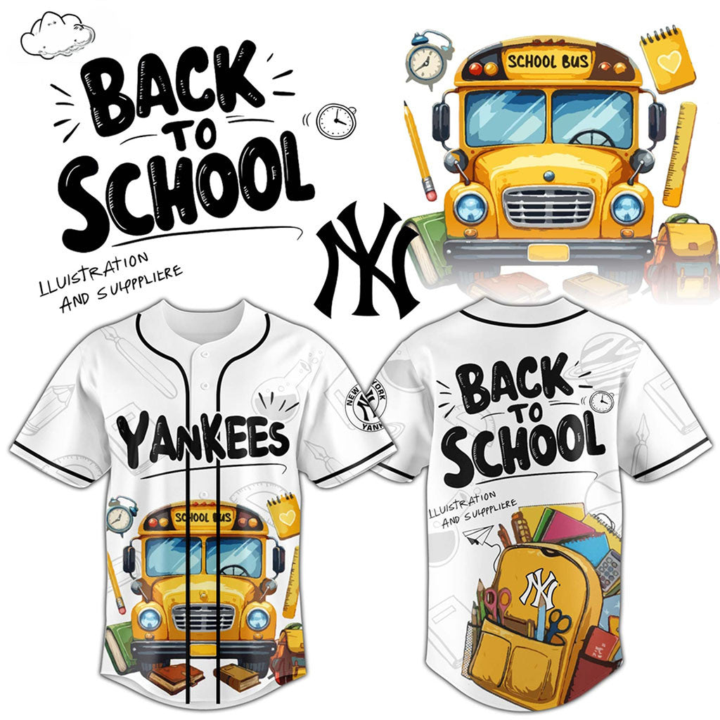 New York Yankees Back To School 2026 Baseball Jersey Teacher Student School Spirit Yankees Merch - Merchluma