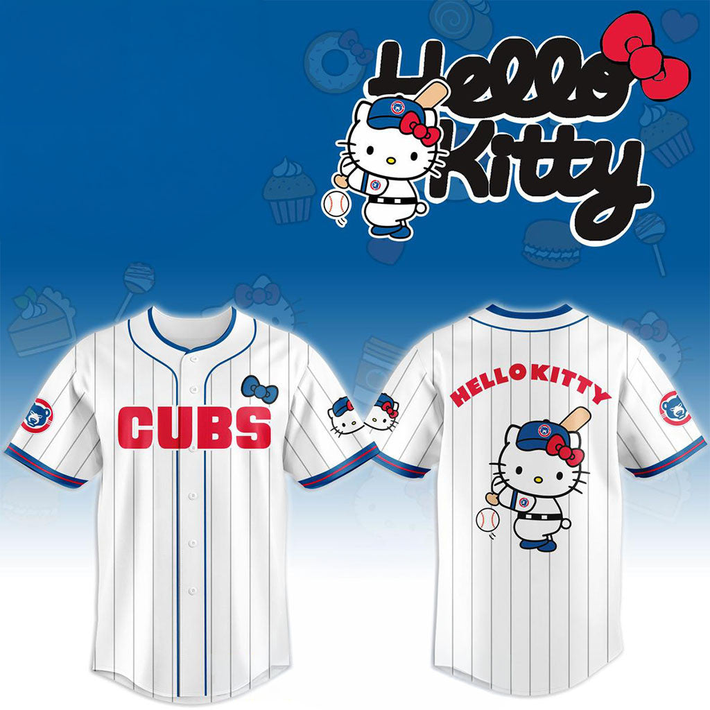 South Bend Cubs x Hello Kitty Classic Striped 2026 Night Game Jersey SB Cubs Merch Fan Gifts - Merchluma