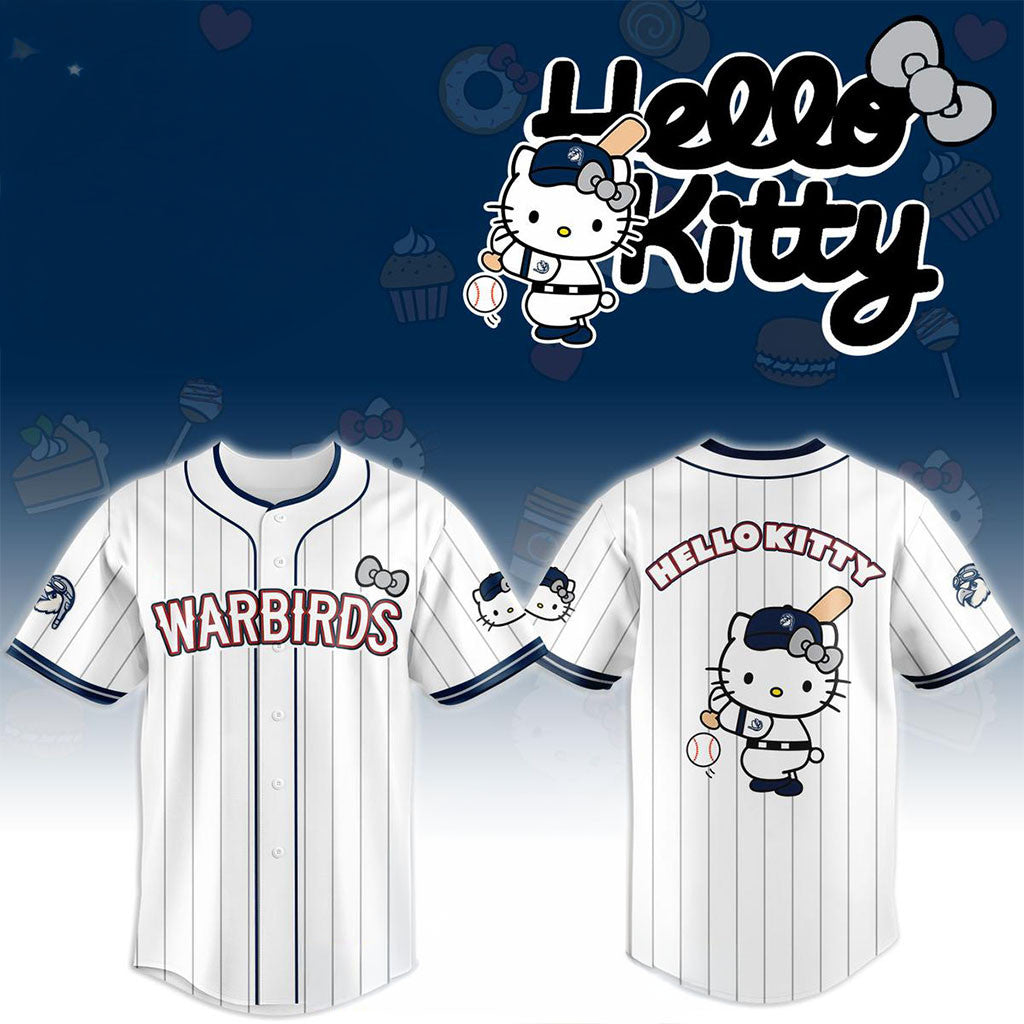 Wilson Warbirds X Hello Kitty Classic Striped 2026 Night Game Jersey Wilson Warbirds Merch - Merchluma