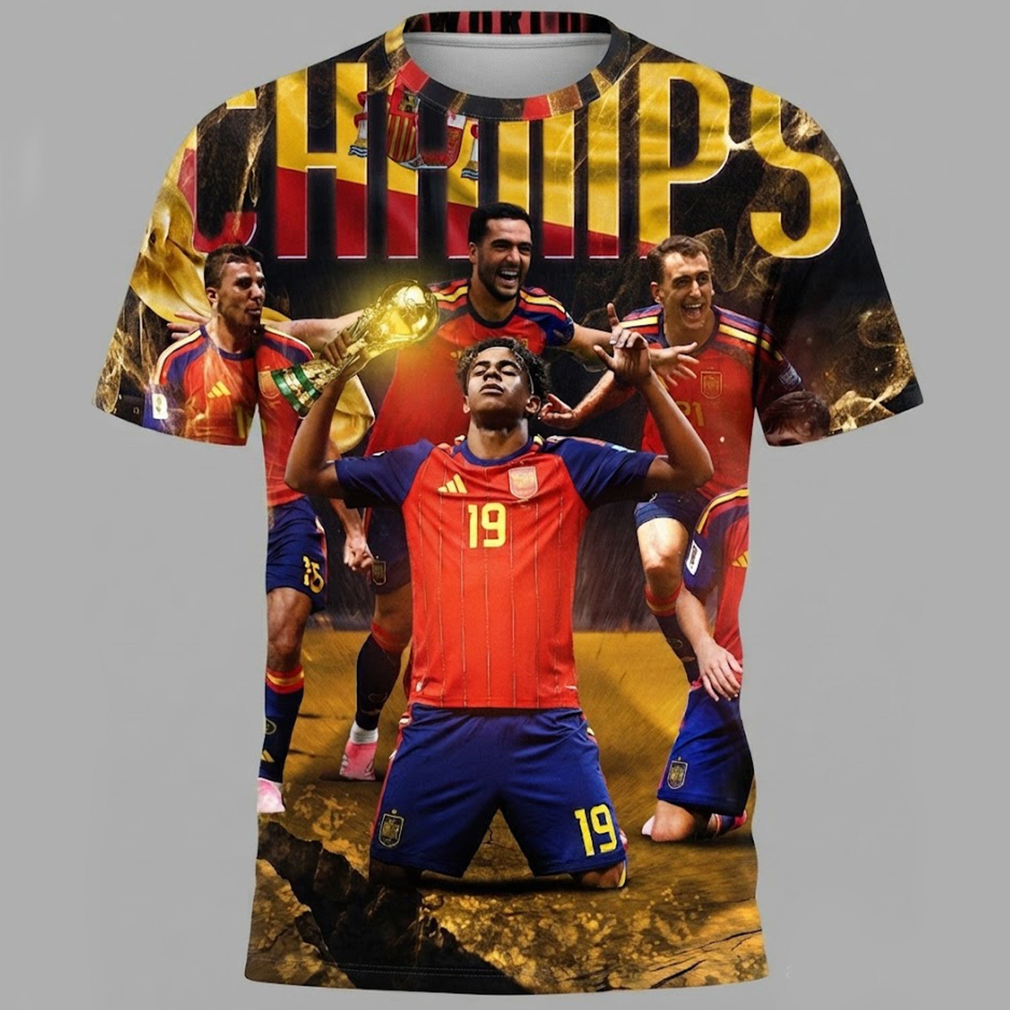 Lamine Yamal T-Shirt 2026 Spain World Cup Champs Shirt Spain FIFA Final Winner Merch - Merchluma