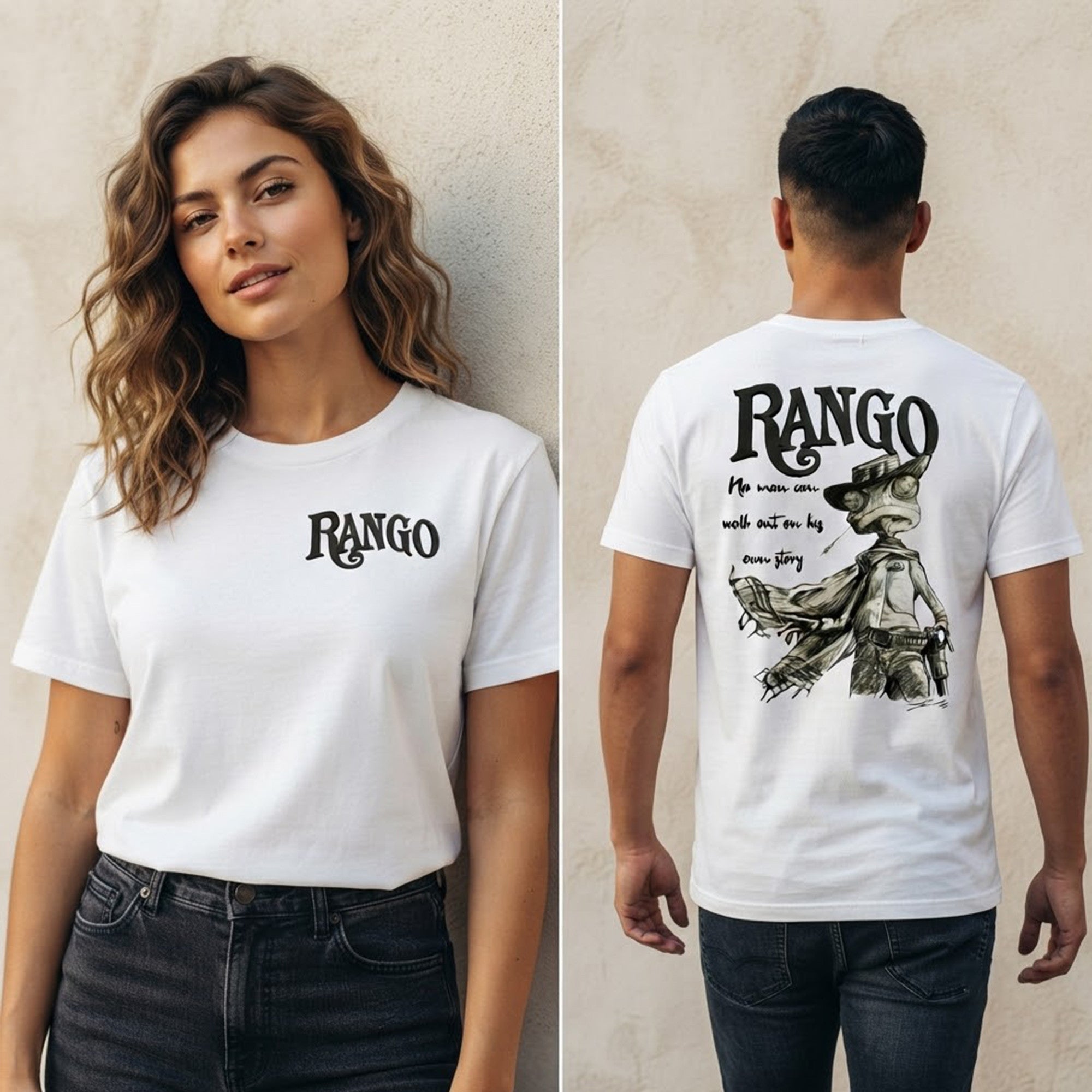 Rango Inspired Cowboy Shirt White Rango Merch 2026 Best Gift For Him Her - Merchluma