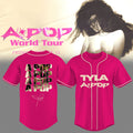 Tyla Merch Apop World Tour Baseball Jersey Pink Birthday Gifts For Music Lovers - Merchluma