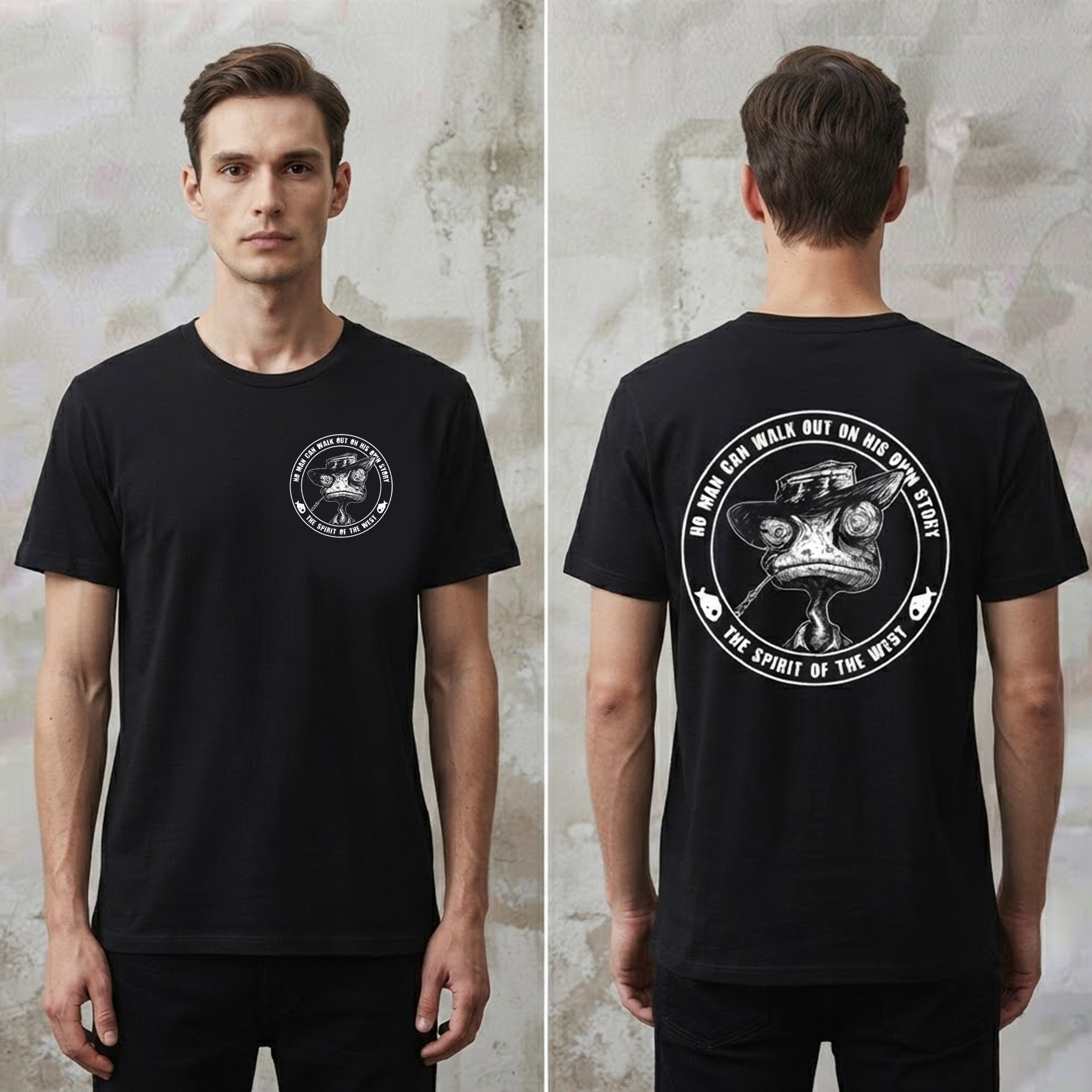 Rango Cowboy No Man Can Walk Out Shirt The Spirit Of The West T-Shirt Gift For Dudes - Merchluma
