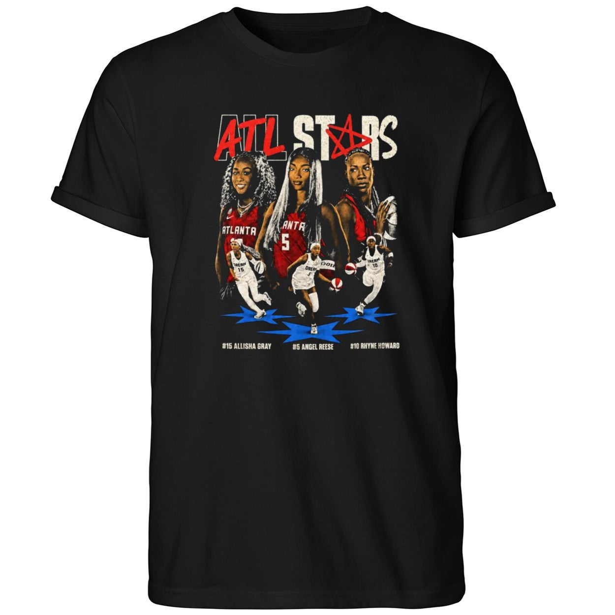 ATL Stars Allisha Gray Angel Reese Rhyne Howard Shirt Atlanta Dream Merch Basketball Fan Gifts - Merchluma