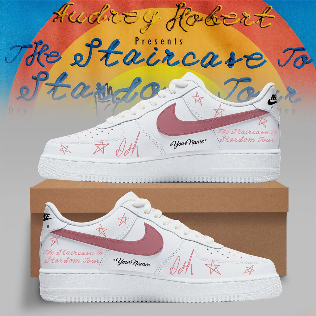 Custom Audrey Hobert The Staircase To Stardom Tour Shoes Audrey Hobert Merch Music Lovers Gifts - Merchluma