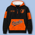 2026 Orioles EST 1954 Quarter Zip Hoodie Baltimore Orioles Merch Baseball Fan Present - Merchluma