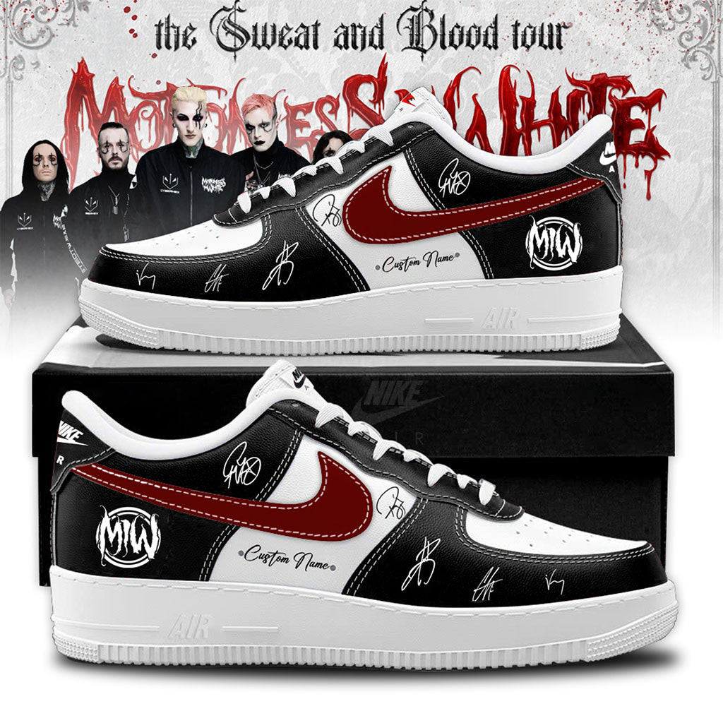 Personalized Motionless In White The Sweat & Blood Tour 2026 Signature Sneakers MIW Merch - Merchluma