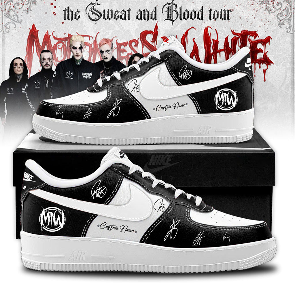 Personalized Motionless In White The Sweat & Blood Tour 2026 Signed Sneakers MIW Band Merch - Merchluma