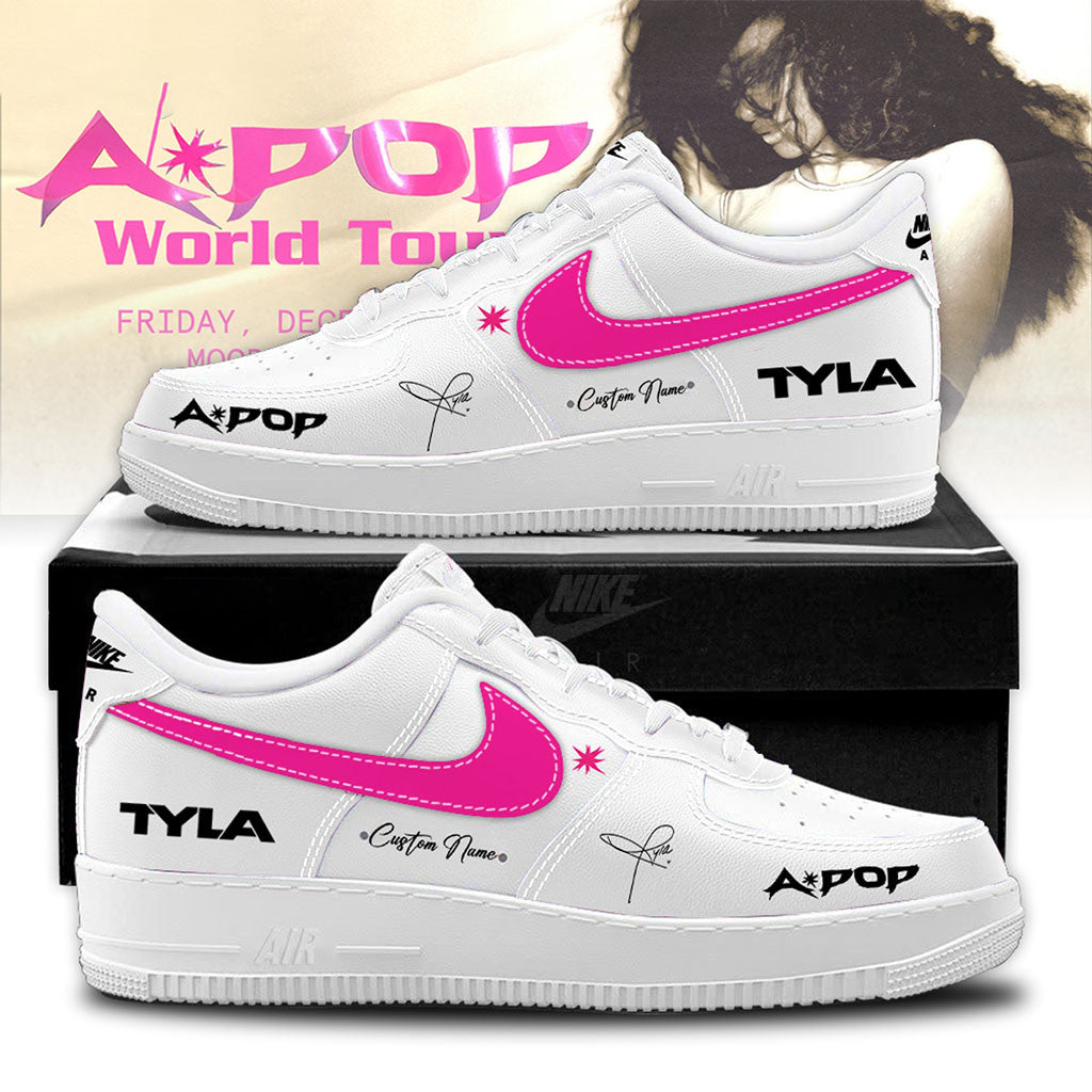 Personalized Tyla Apop World Tour 2026 Signature Sneakers Tyla Merch Concert Outfits For Fans - Merchluma