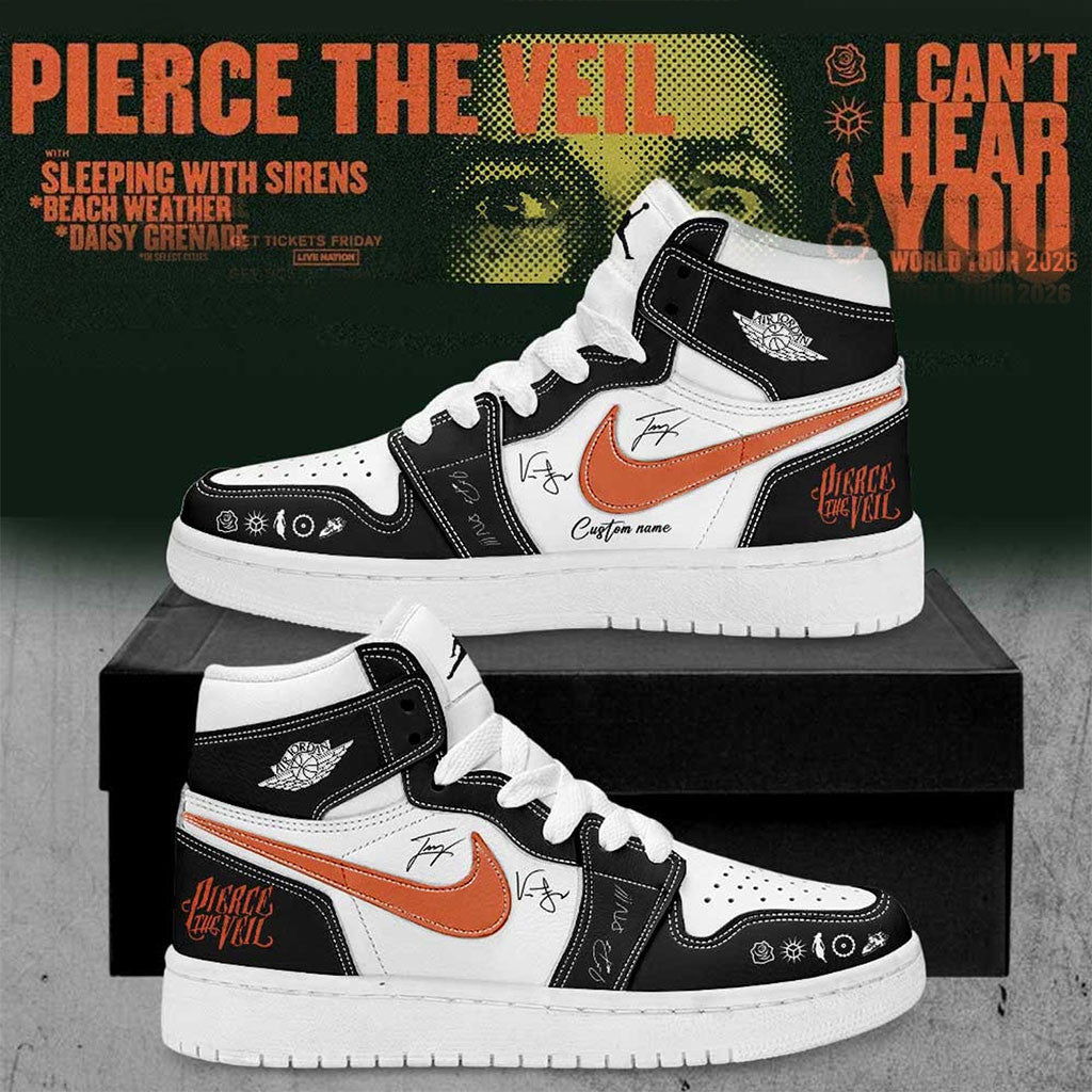 Personalized Pierce The Veil Merch I Can't Hear You World Tour 2026 Signature Shoes Gift - Merchluma