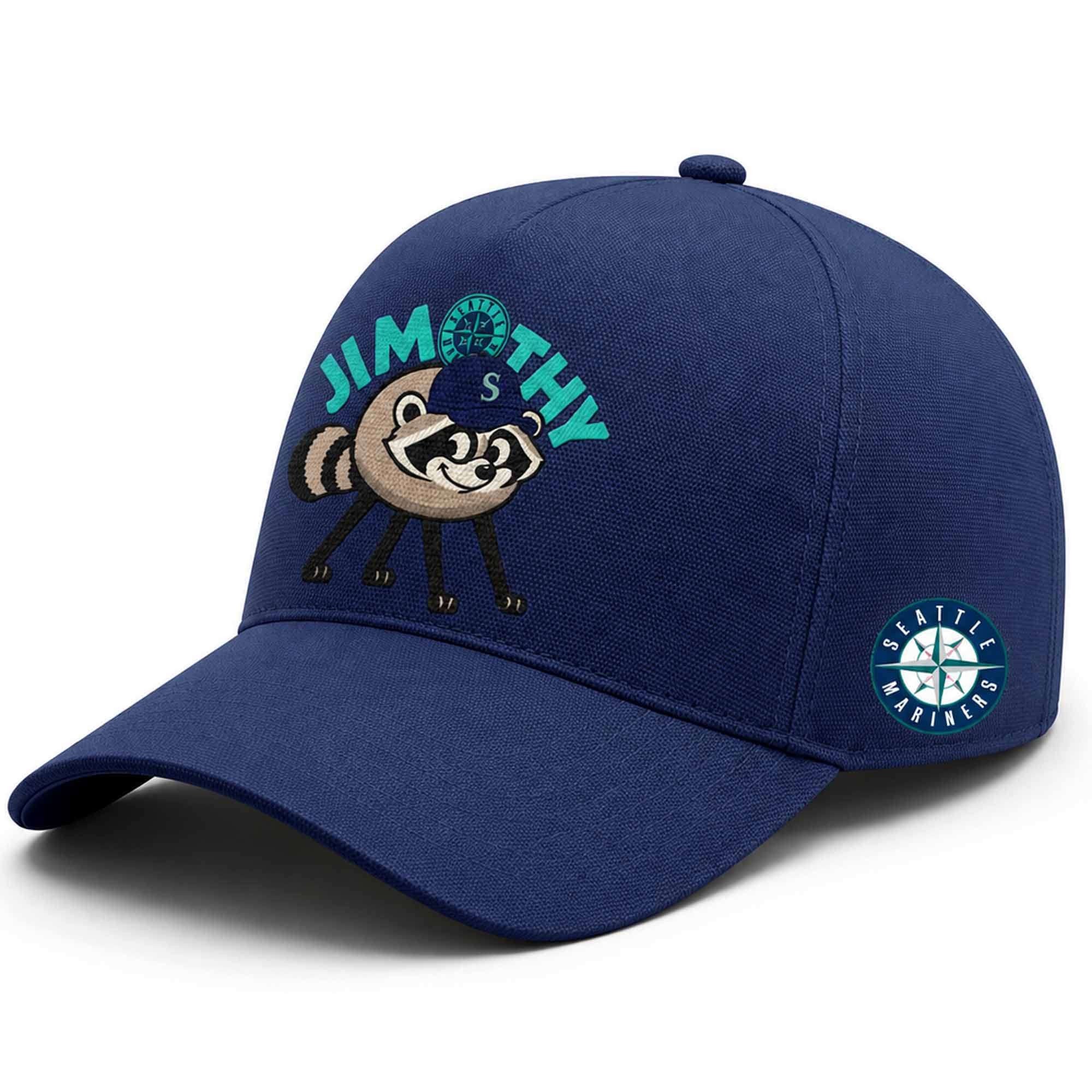2026 Mariners Jimothy Night Hat Seattle Mariners Merch Funny Raccoon Meme Cap Gift For Fans - Merchluma