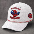 Spider-Man With Great Power White Baseball Cap Spider-Man Merch Gifts For Movie Fan - Merchluma