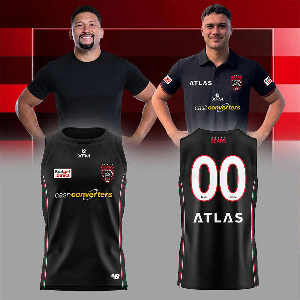Custom Perth Bears Training Singlet Basketball Jersey Black Perth Bears Merch Gifts For Him - Merchluma