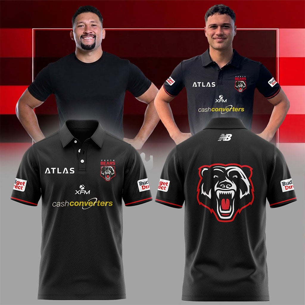 Perth Bears Men's Black Polo Shirt Perth Bears Merch Good Gifts For Boyfriend - Merchluma