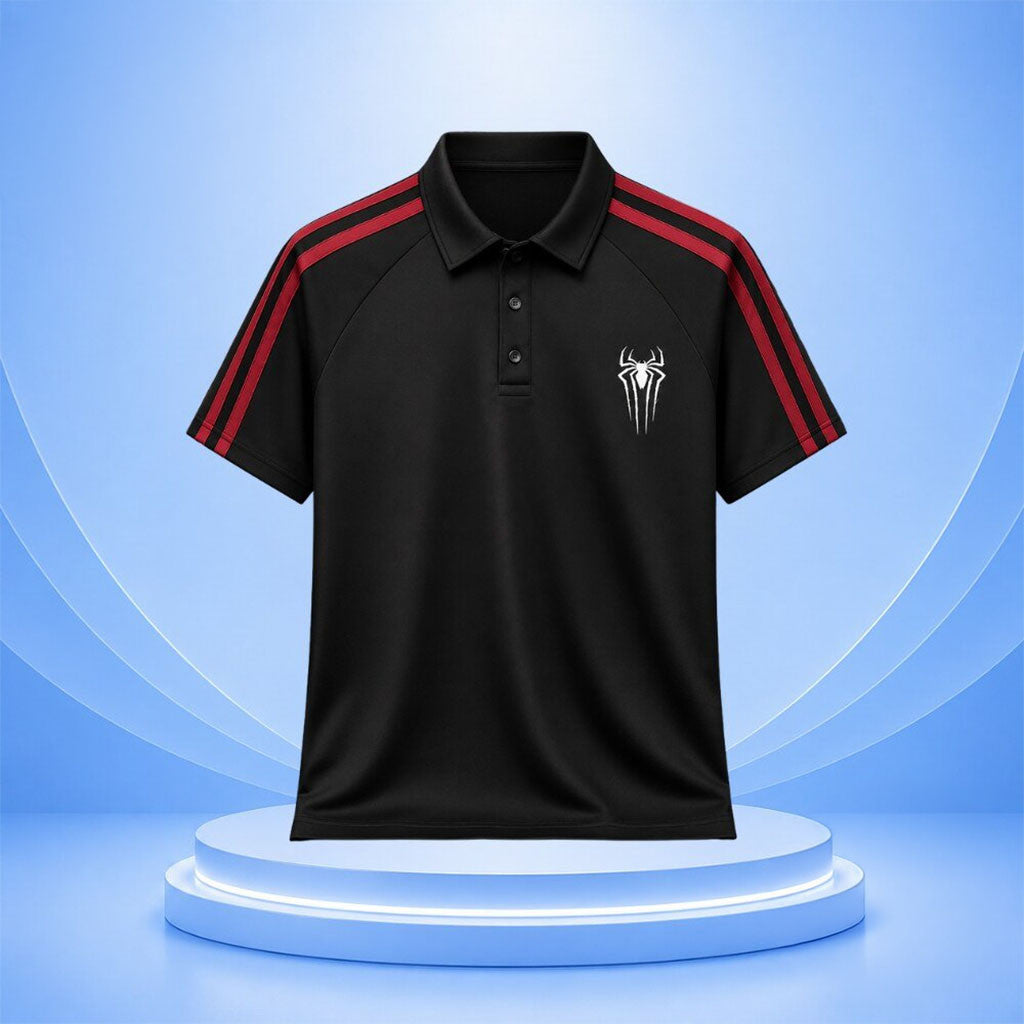 Spider Man Brand New Day Polo Shirt Black Spider Man Merch Gift Ideas For Him - Merchluma