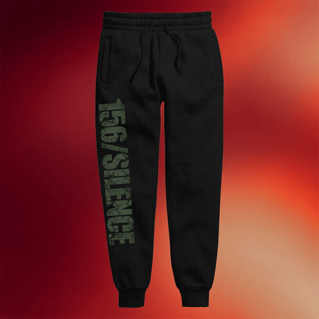 Pure Noise Merch 156 Silence Logo Black Sweatpants 2026 Cool Gifts For Music Lovers - Merchluma