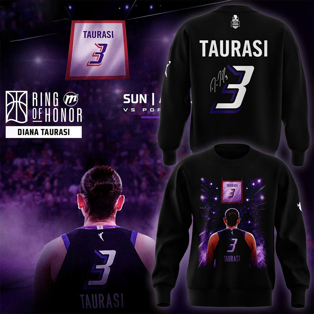 Diana Taurasi #3 Signature Sweatshirt Phoenix Mercury Merch Basketball Fan Gift Ideas - Merchluma