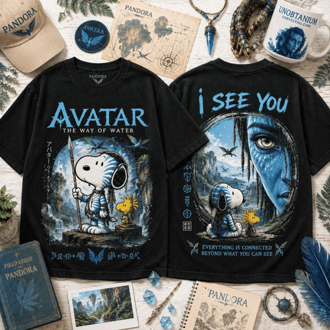 Snoopy Avatar The Way of Water Pandora Shirt Avatar Merch Gifts For Cartoon Lovers - Merchluma
