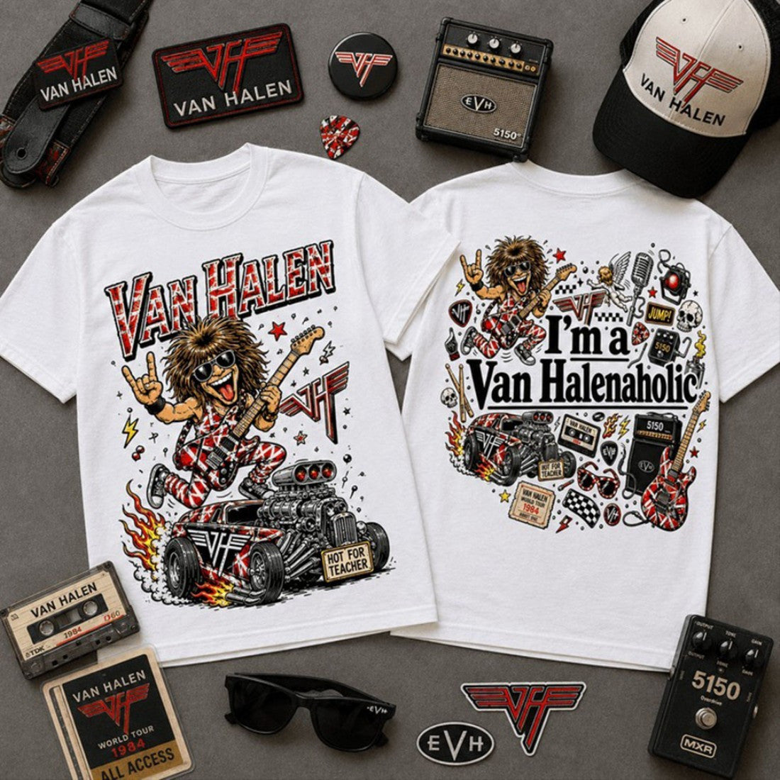 Van Halen Merch I'm a Van Halen Aholic Vintage Shirt Gift Ideas For Rock Fan - Merchluma