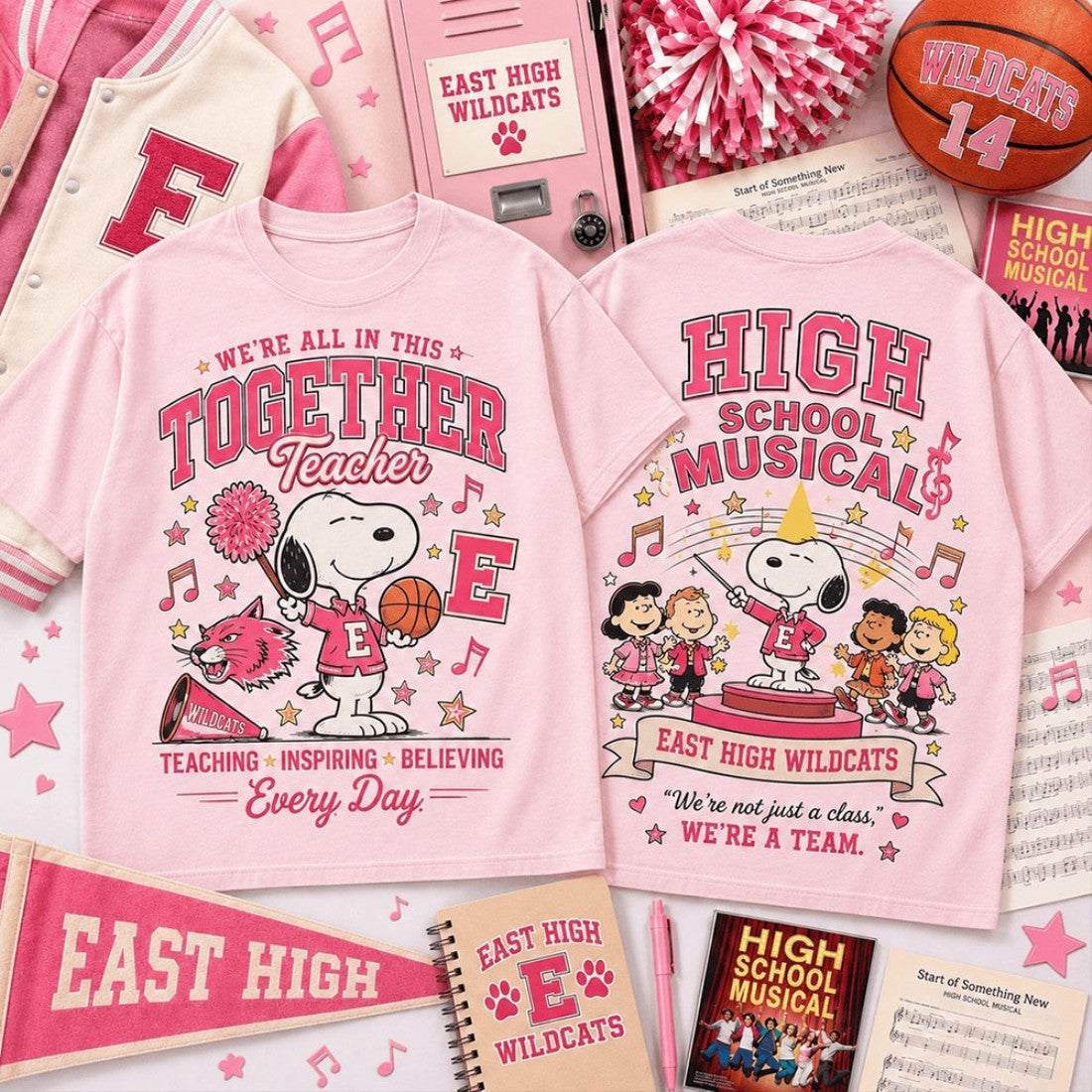 Together Teacher High School Musical Snoopy T-Shirt Back To School Shirt Gifts For Teachers - Merchluma