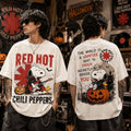 Red Hot Chili Peppers Merch Halloween Snoopy T-Shirt Halloween Gifts For Rock Fan - Merchluma