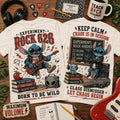 Stitch Experiment 626 Rock School Born To Be Wild T-Shirt Stitch Merch Gifts For BFF - Merchluma