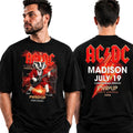 ACDC PWR UP Tour Merch 2026 Madison Wisconsin T-Shirt Camp Randall Stadium Rock Concert Shirt - Merchluma