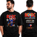 ACDC San Antonio TX Event T-Shirt ACDC Power Up Tour Merch Best Gift For Music Lovers - Merchluma