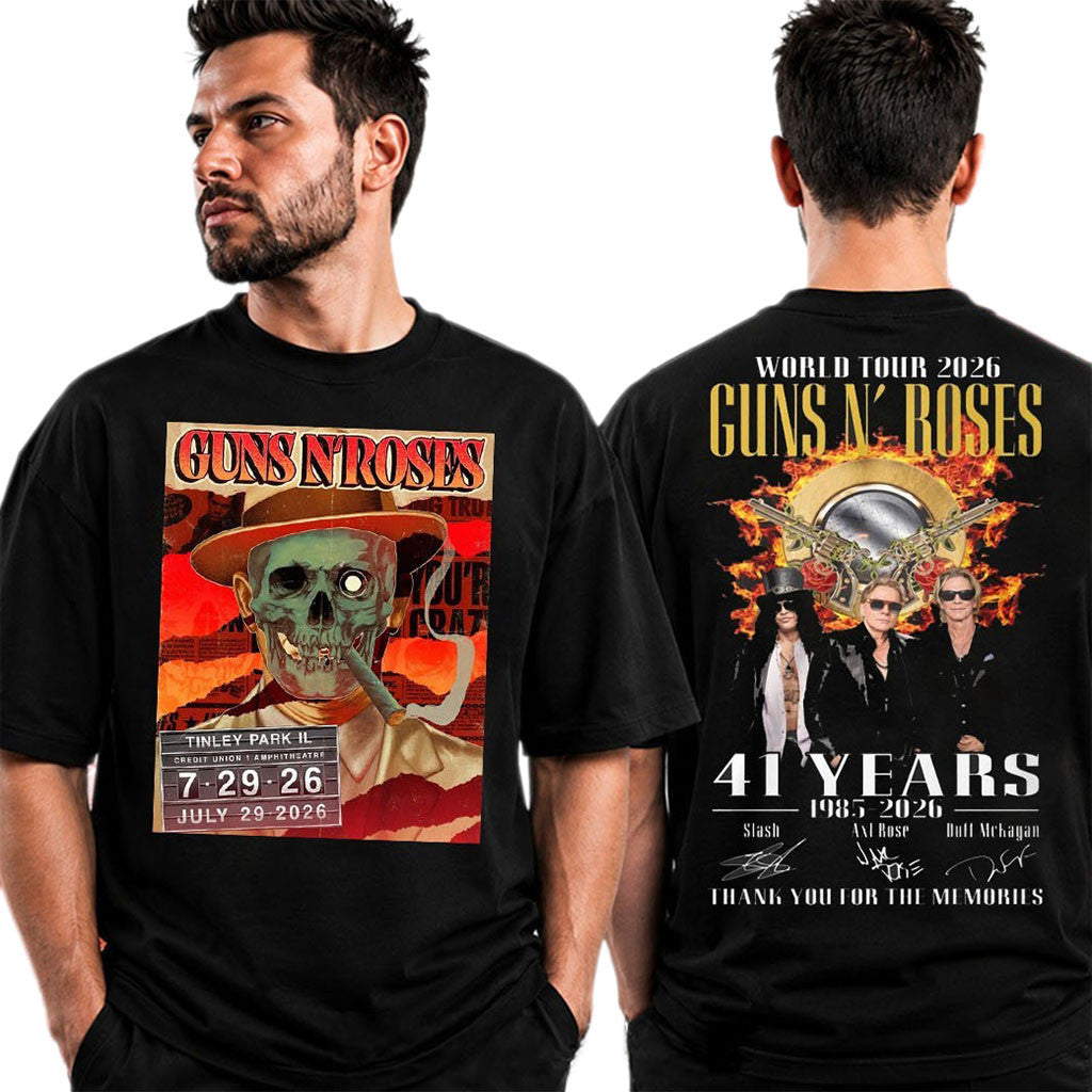 Guns N Roses Tinley Park IL Credit Union 1 Amphitheatre Event Poster Shirt GNR Tour Merch 2026 - Merchluma