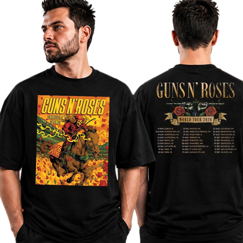 Guns N' Roses Saratoga Performing Arts Center July 26 2026 Tour T-Shirt GNR Merch Fan Gifts - Merchluma
